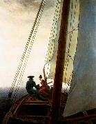 Caspar David Friedrich On the Sailing Boat painting